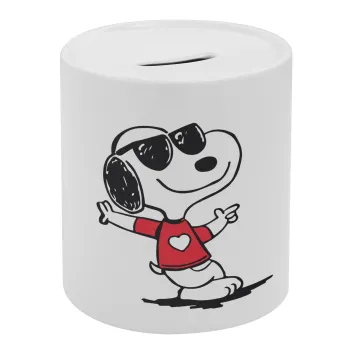 Snoopy καρδούλα, Κουμπαράς πορσελάνης με τάπα