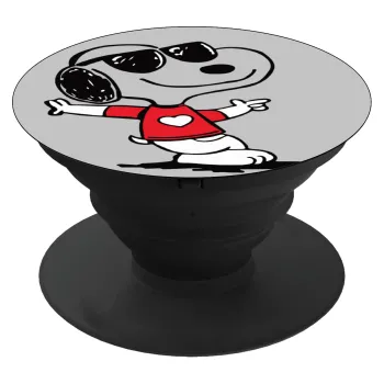 Snoopy καρδούλα, Phone Holders Stand  Black Hand-held Mobile Phone Holder