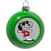 Green Christmas tree ornament bauble 8cm