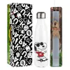 Easter candle, metallic white thermos bottle (500ml) & aromatic flat candle (30cm) (GRAY)