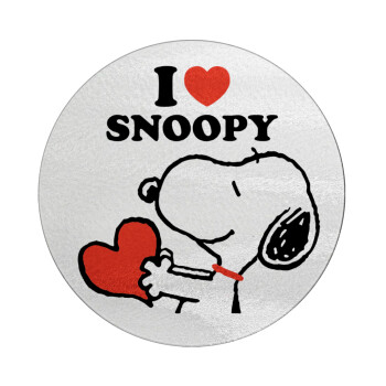 I LOVE SNOOPY, Επιφάνεια κοπής γυάλινη στρογγυλή (30cm)