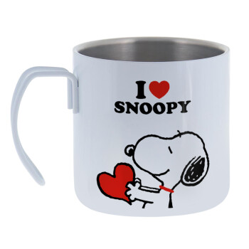 I LOVE SNOOPY, Mug Stainless steel double wall 400ml