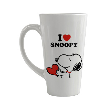 I LOVE SNOOPY, Κούπα κωνική Latte Μεγάλη, κεραμική, 450ml