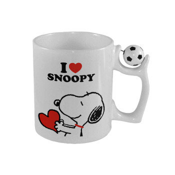 I LOVE SNOOPY, Κούπα με μπάλα ποδασφαίρου , 330ml