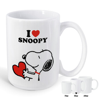 I LOVE SNOOPY, Κούπα Mega, κεραμική, 450ml