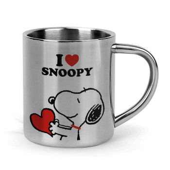 I LOVE SNOOPY, Mug Stainless steel double wall 300ml