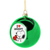 Green Christmas tree ornament ball 8cm