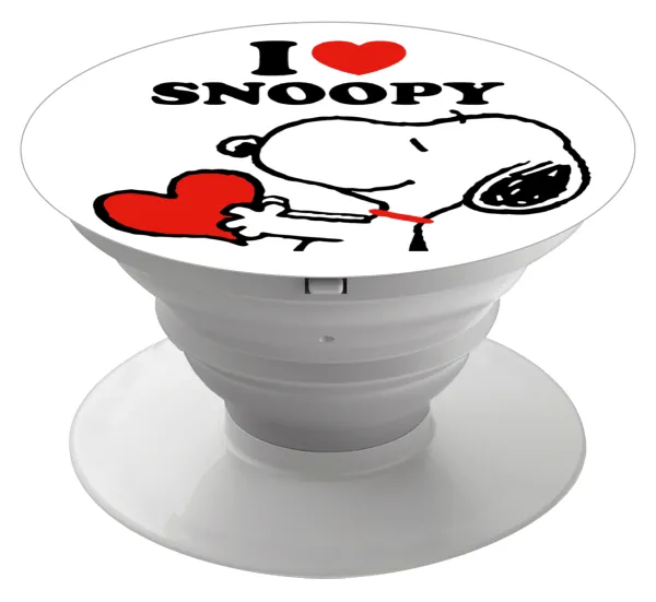 I LOVE SNOOPY — Phone Holders Stand  Λευκό Βάση Στήριξης Κινητού στο Χέρι