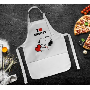 I LOVE SNOOPY, Ποδιά Σεφ Ολόσωμη Παιδική (με ρυθμιστικά και 2 τσέπες)