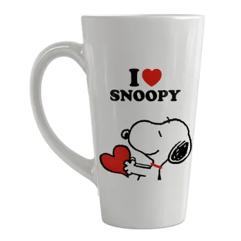 I LOVE SNOOPY, Κούπα κωνική Latte Μεγάλη, κεραμική, 450ml