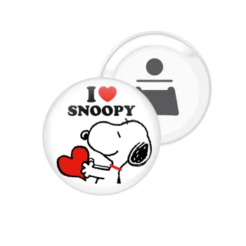 I LOVE SNOOPY, Μαγνητάκι και ανοιχτήρι μπύρας στρογγυλό διάστασης 5,9cm