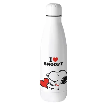 I LOVE SNOOPY, Metal mug thermos (Stainless steel), 500ml