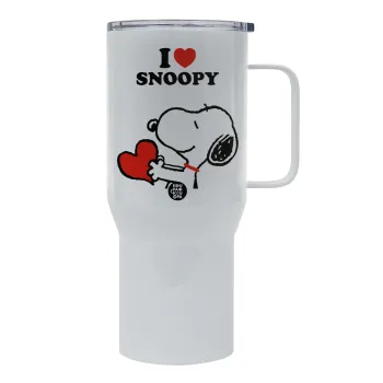 I LOVE SNOOPY, Tumbler με καπάκι, διπλού τοιχώματος (θερμό) 750L