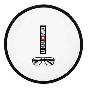 la professor, γυαλιά, Βεντάλια υφασμάτινη αναδιπλούμενη με θήκη (20cm)