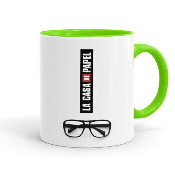 la professor, γυαλιά, Mug colored light green, ceramic, 330ml