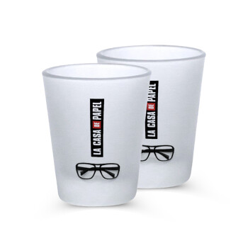 la professor, γυαλιά, Σφηνοπότηρα γυάλινα 45ml του πάγου (2 τεμάχια)