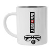 BIG Mug Stainless steel double wall (450ml, White)