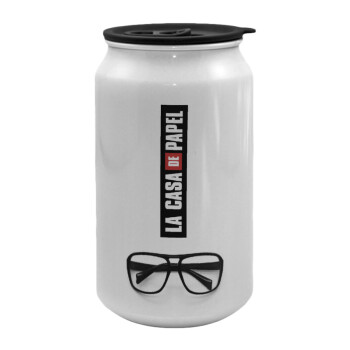 la professor, γυαλιά, Κούπα ταξιδιού μεταλλική με καπάκι (tin-can) 500ml