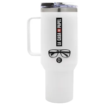 la professor, γυαλιά, Mega Tumbler με καπάκι, διπλού τοιχώματος (θερμό) 1,2L
