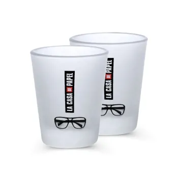 la professor, γυαλιά, Σφηνοπότηρα γυάλινα 45ml του πάγου (2 τεμάχια)