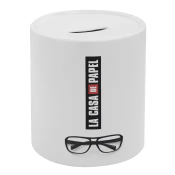 la professor, γυαλιά, Κουμπαράς πορσελάνης με τάπα