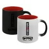 Κούπα Μαγική εσωτερικό κόκκινο, κεραμική, 330ml που αλλάζει χρώμα με το ζεστό ρόφημα