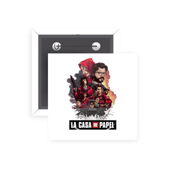 La casa de papel drawing cover, Κονκάρδα παραμάνα τετράγωνη 5x5cm