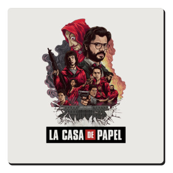 La casa de papel drawing cover, Τετράγωνο μαγνητάκι ξύλινο 6x6cm