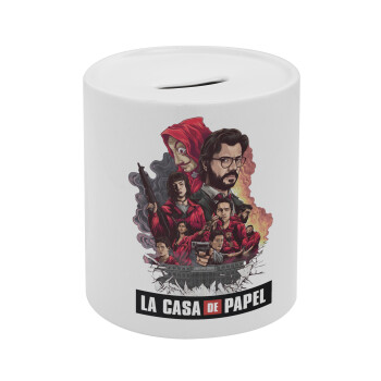 La casa de papel drawing cover, Κουμπαράς πορσελάνης με τάπα