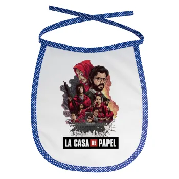 La casa de papel drawing cover, Σαλιάρα μωρού αλέκιαστη με κορδόνι Μπλε