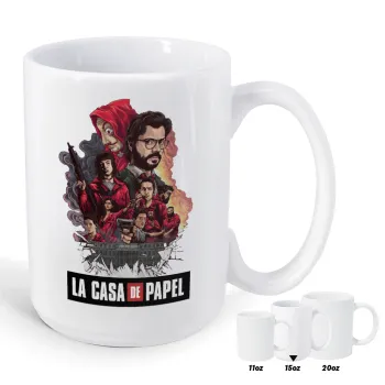 La casa de papel drawing cover, Κούπα Mega, κεραμική, 450ml