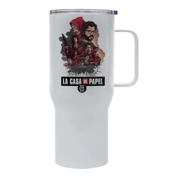 La casa de papel drawing cover, Tumbler με καπάκι, διπλού τοιχώματος (θερμό) 750L