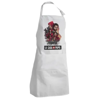 La casa de papel drawing cover, Adult Chef Apron (with sliders and 2 pockets)