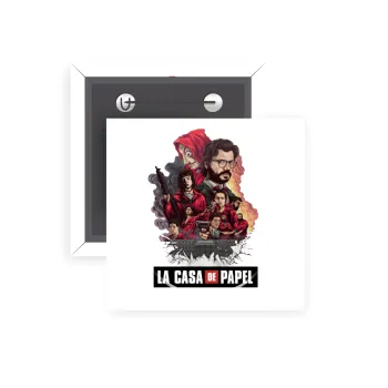 La casa de papel drawing cover, Κονκάρδα παραμάνα τετράγωνη 5x5cm