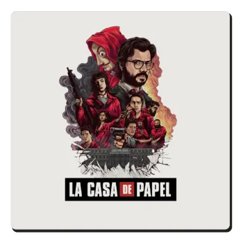 La casa de papel drawing cover, Τετράγωνο μαγνητάκι ξύλινο 6x6cm