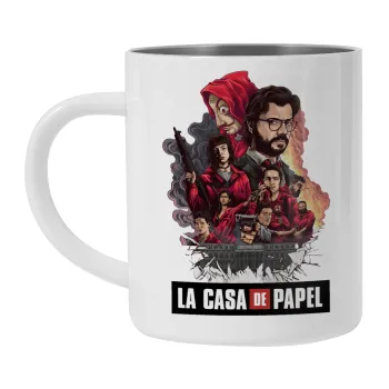 La casa de papel drawing cover, Mug Stainless steel double wall 300ml