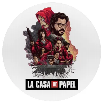 La casa de papel drawing cover, Mousepad Στρογγυλό 20cm