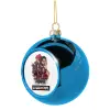 Blue Christmas tree ball ornament 8cm