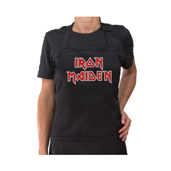 Iron maiden, Ποδιά μακριά Σεφ ολόσωμη με τσέπες Μαύρη (ΕΝΗΛΙΚΩΝ)