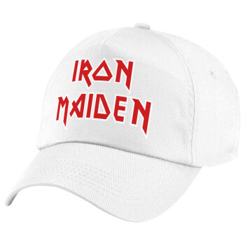 Iron maiden, Καπέλο παιδικό Baseball, 100% Βαμβακερό Twill, Λευκό (ΒΑΜΒΑΚΕΡΟ, ΠΑΙΔΙΚΟ, UNISEX, ONE SIZE)