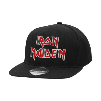 Iron maiden, Καπέλο Ενηλίκων Flat Snapback Μαύρο, (POLYESTER, ΕΝΗΛΙΚΩΝ, UNISEX, ONE SIZE)
