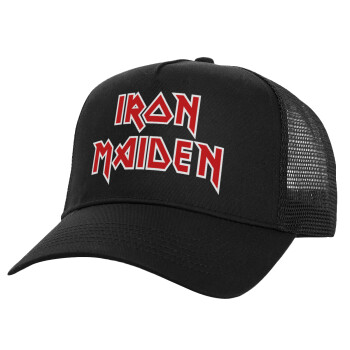Iron maiden, Καπέλο Ενηλίκων Structured Trucker, με Δίχτυ, Μαύρο (100% ΒΑΜΒΑΚΕΡΟ, ΕΝΗΛΙΚΩΝ, UNISEX, ONE SIZE)