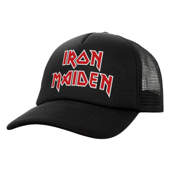 Iron maiden, Καπέλο Ενηλίκων Soft Trucker με Δίχτυ Μαύρο (POLYESTER, ΕΝΗΛΙΚΩΝ, UNISEX, ONE SIZE)