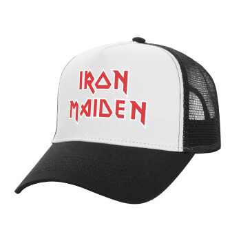 Iron maiden, Καπέλο Ενηλίκων Structured Trucker, με Δίχτυ, ΛΕΥΚΟ/ΜΑΥΡΟ (100% ΒΑΜΒΑΚΕΡΟ, ΕΝΗΛΙΚΩΝ, UNISEX, ONE SIZE)