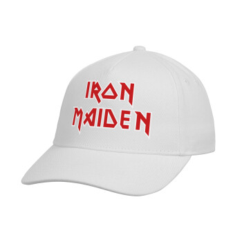 Iron maiden, Καπέλο παιδικό Baseball, 100% Βαμβακερό, Λευκό