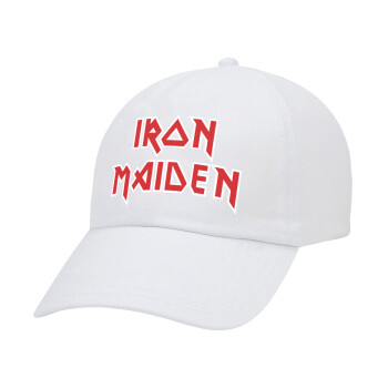 Iron maiden, Καπέλο Ενηλίκων Baseball Λευκό 5-φύλλο (POLYESTER, ΕΝΗΛΙΚΩΝ, UNISEX, ONE SIZE)