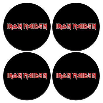 Iron maiden, ΣΕΤ 4 Σουβέρ ξύλινα στρογγυλά (9cm)