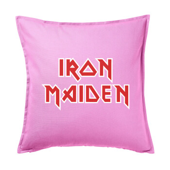 Iron maiden, Μαξιλάρι καναπέ ΡΟΖ 100% βαμβάκι, περιέχεται το γέμισμα (50x50cm)