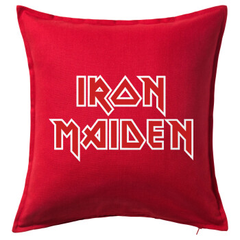 Iron maiden, Μαξιλάρι καναπέ Κόκκινο 100% βαμβάκι, περιέχεται το γέμισμα (50x50cm)