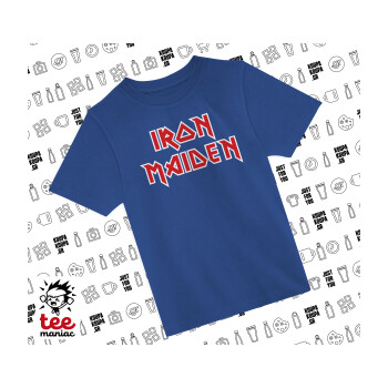 Iron maiden, Παιδικό T-Shirt ΜΠΛΕ από 100% βαμβάκι, για κάθε μέρα. Vegan & OEKO-TEX πιστοποιημένο.
